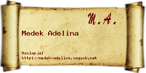 Medek Adelina névjegykártya